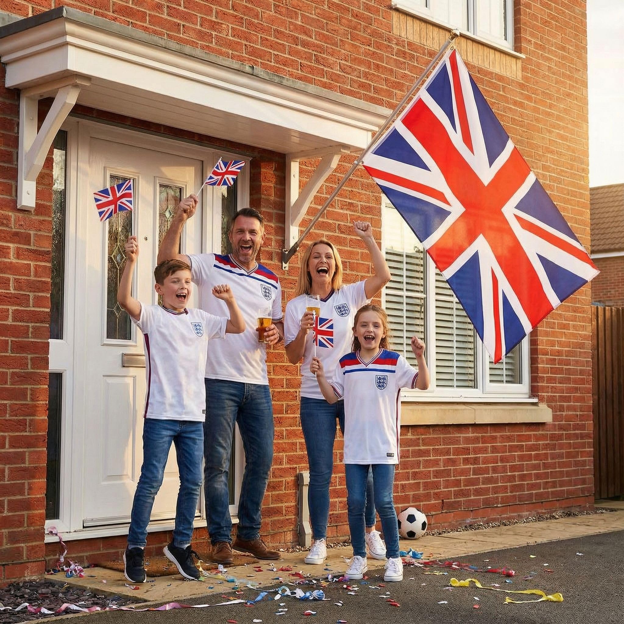 Henbrandt Union Jack Flag UK Flags 1,5 m x 0,9 m com ilhós